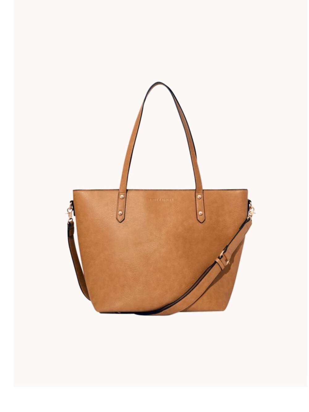 NWOT Poppy & Peonies Go Getter Tote - camel 
Tote with Detachable Strap